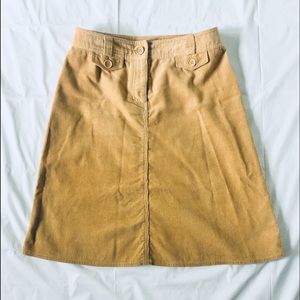 H & M tan corduroy skirt